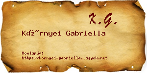 Környei Gabriella névjegykártya