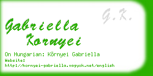 gabriella kornyei business card